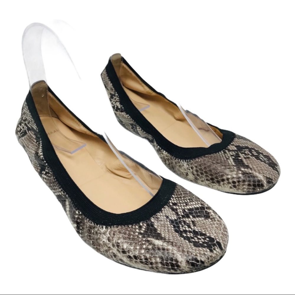 Cole Haan Ballet Flats Snakeskin Elastic Pattern - Picture 1 of 12